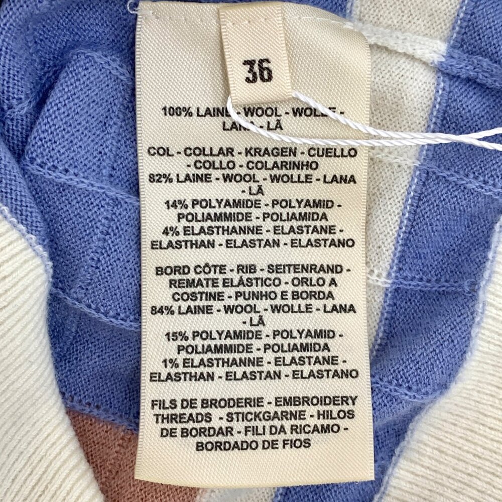 Hermes Colorblock Chain & Saddle Embroidered Wool… - image 7